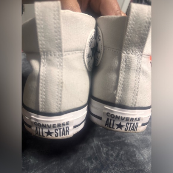 Converse Chuck Taylor All Star hi top sneakers light gray color Size 10 Unisex - Picture 5 of 16